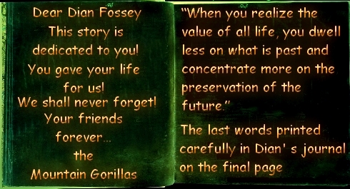 OLD BOOK DEDICATED TO DIAN FOSSEY